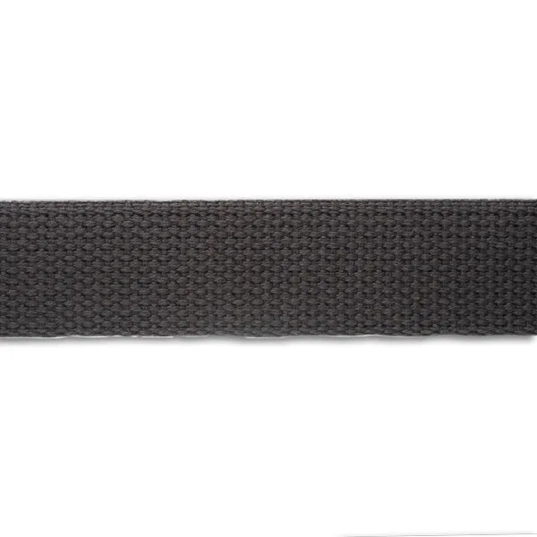 1.25" Charcoal Heavyweight Cotton Webbing