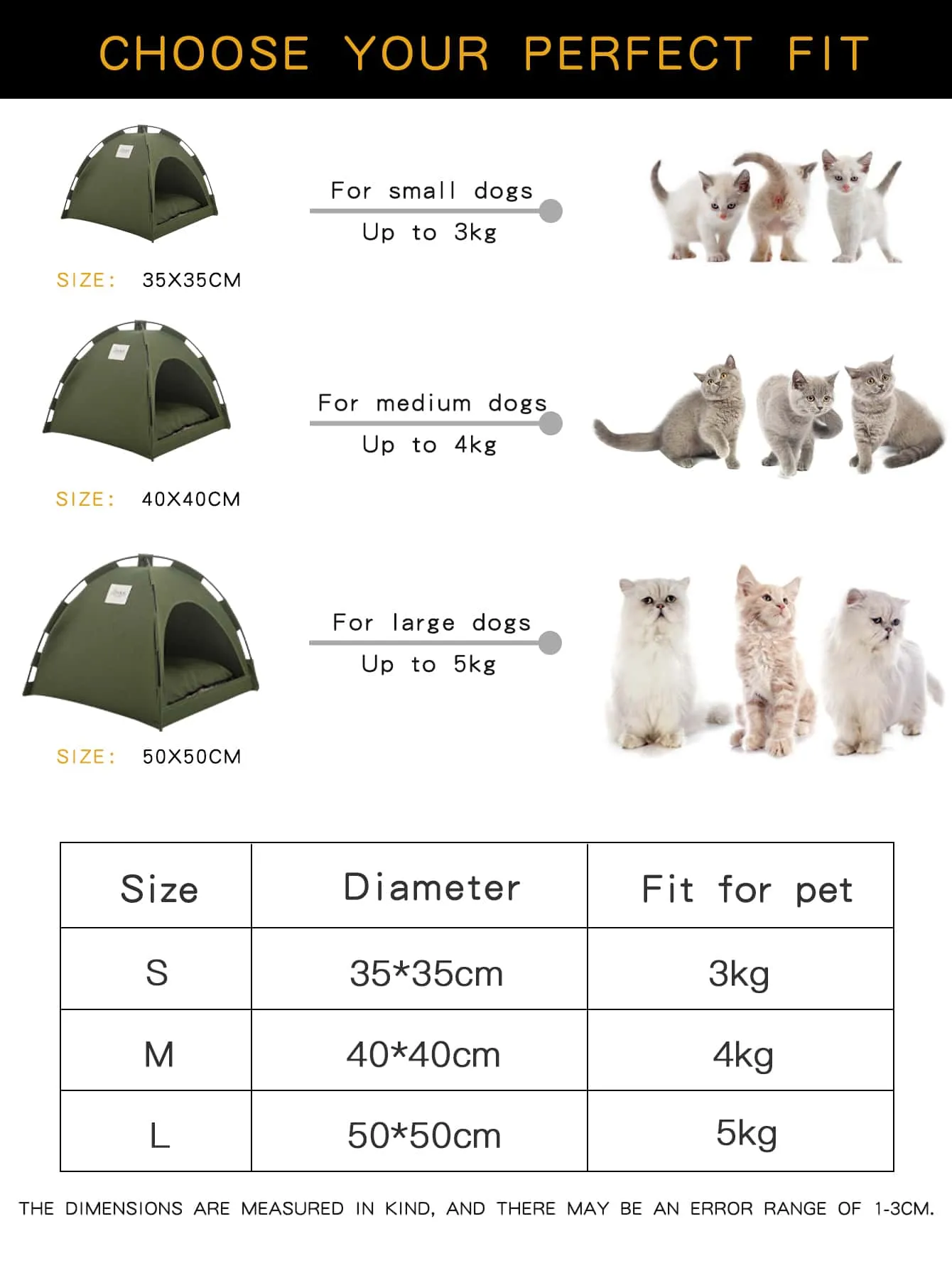 1pc Plain Pet Tent