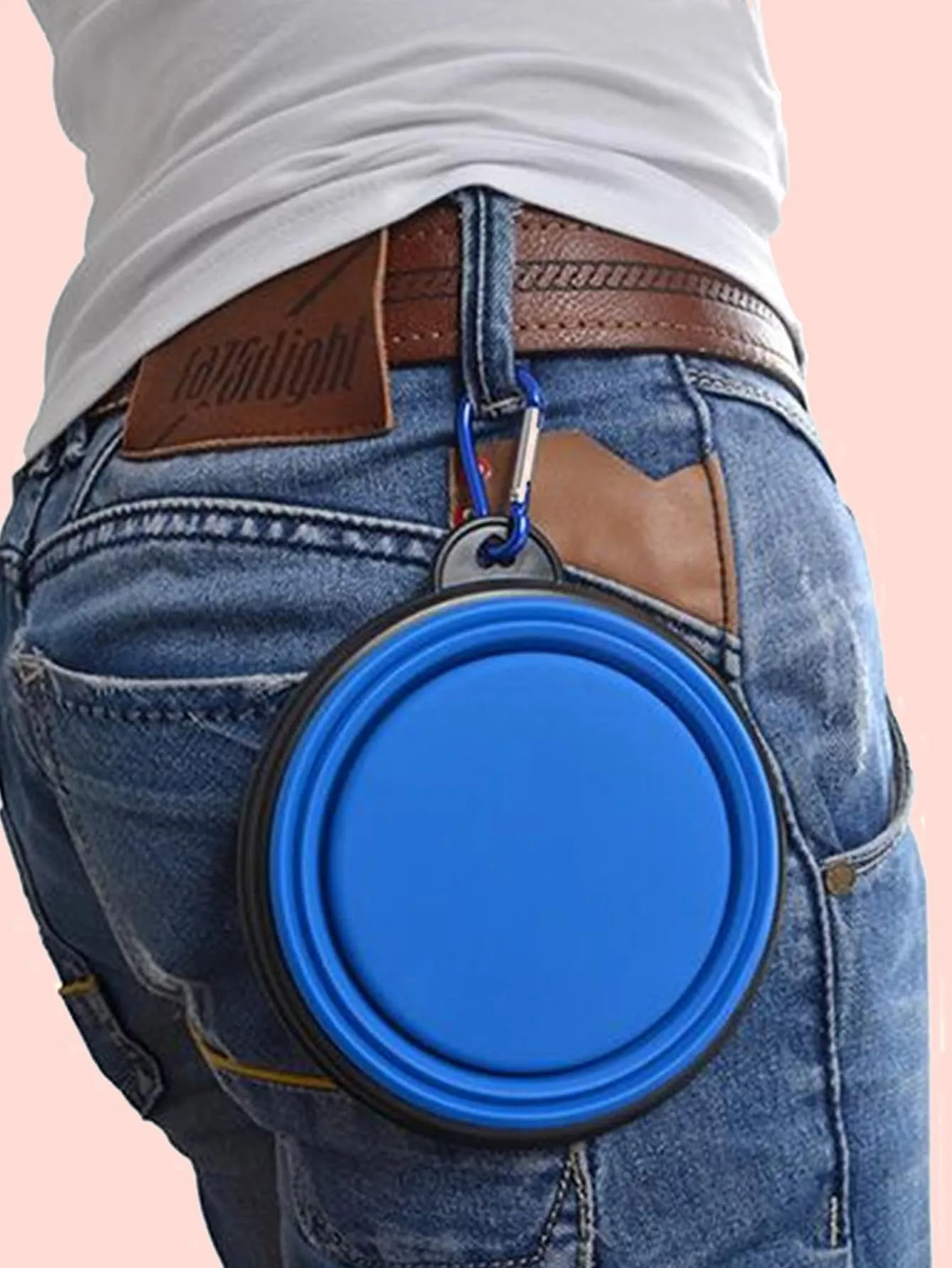 1pc Silicone Foldable Pet Travel Bowl