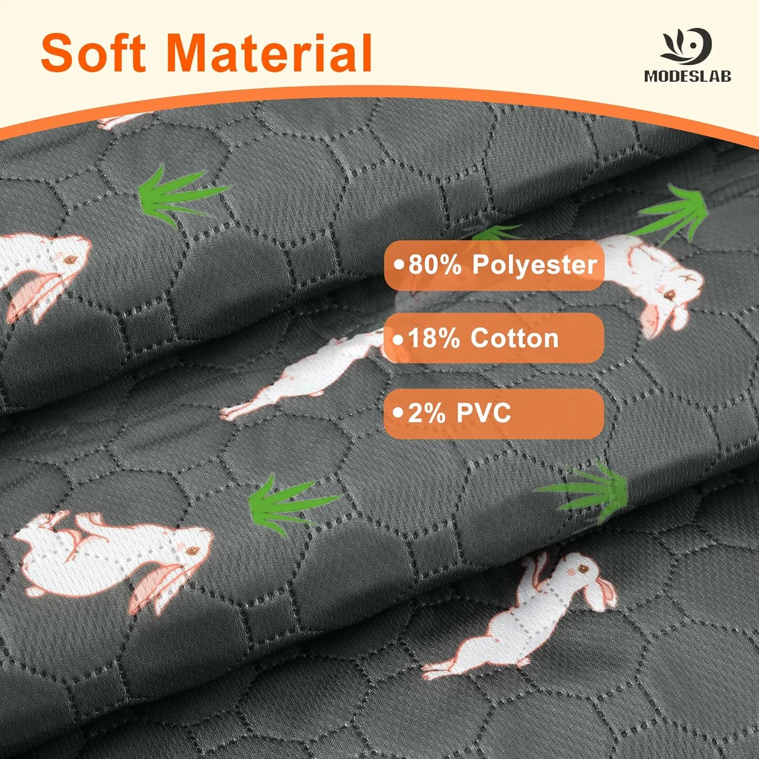 2-Pack Guinea Pig Cage Liner, 20in x 26in Fast Absorption Washable Bedding Pee Pads for Dogs Puppy Rabbit Small Animal Cage Mat, Leakproof & Non-Slip