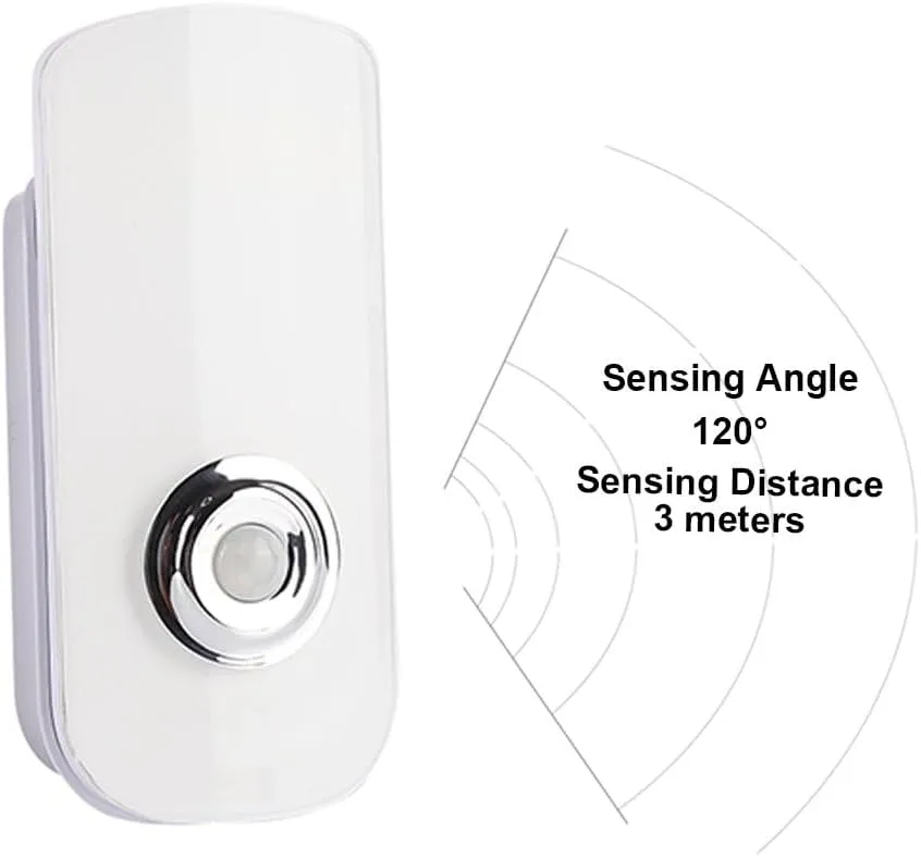 2 Pack LED Night Flashlight Motion Sensor Cut 3-in-1, Rechargeable Emergency Light, Auto Sensing Energy Saving Wall Mount Plug-in Light Portable LED Torch - Small Size Warm White