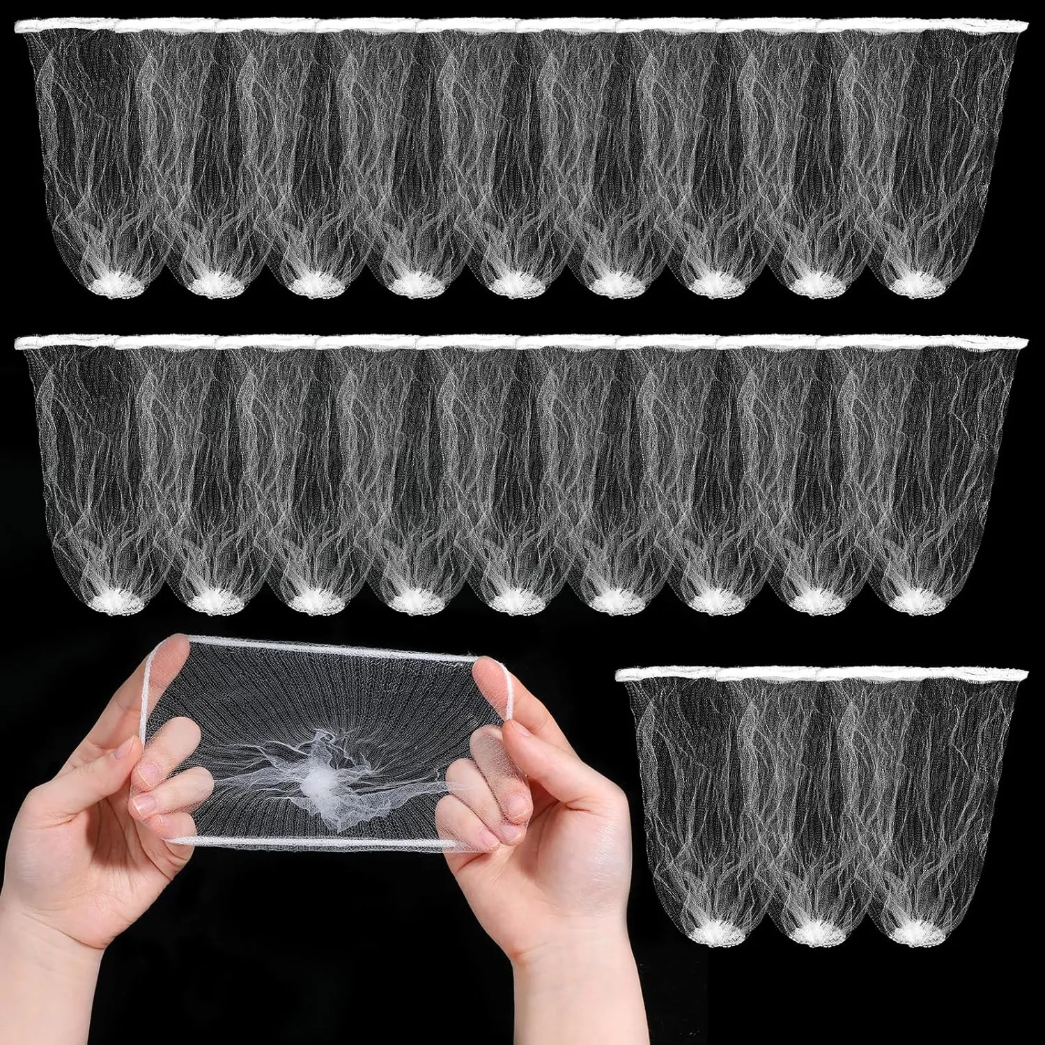 200 Pcs Kitchen Sink Strainer Mesh Bag, Disposable Anti Clogging, Elastic Kitchen Sink Strainer Filter Mesh Fits Most Sizes of Sink Straineras