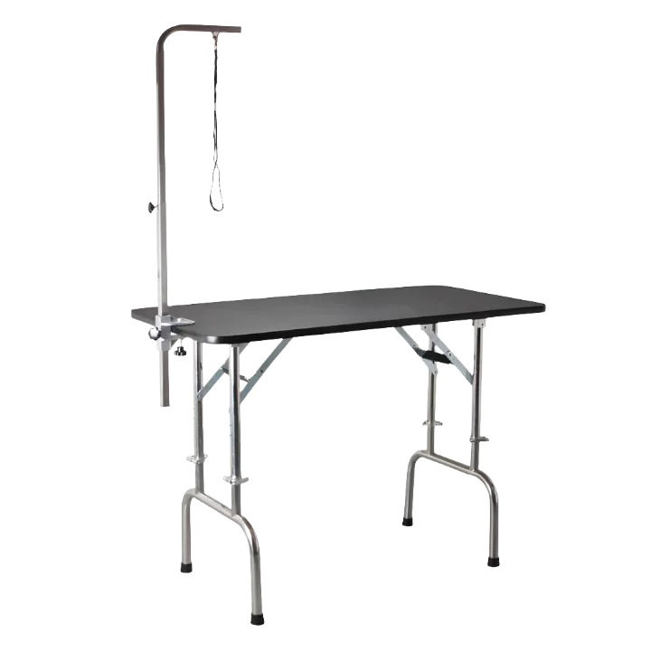 48" Adjustable Height Folding Table with Arm and Clamp by PetStore.Direct
