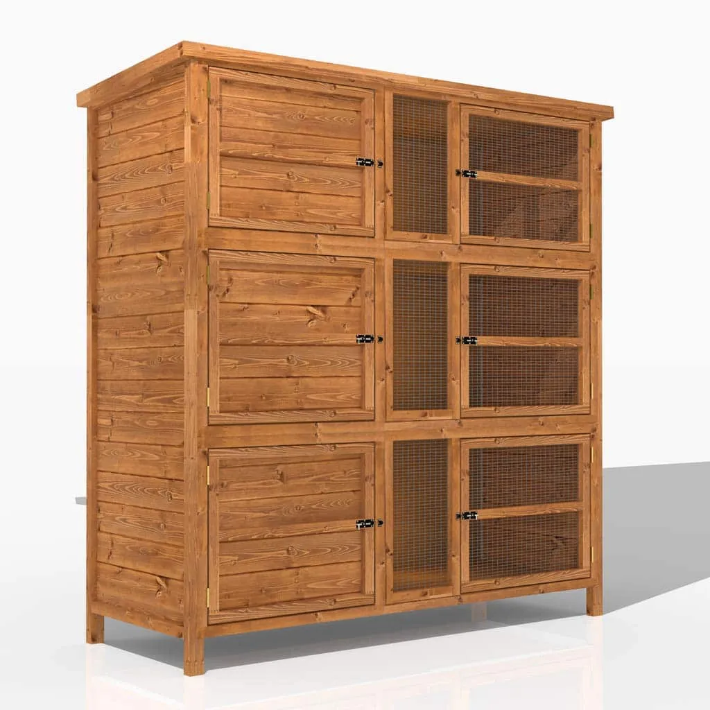 4ft Chartwell Three Tier Luxury Rabbit Hutch | Keep Your Rabbits Cosy & Warm On Separate Floors