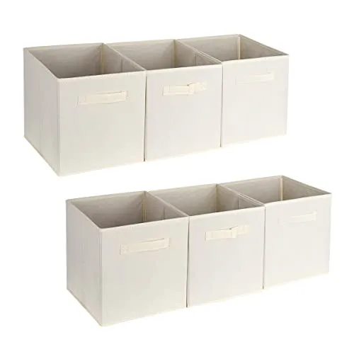 6-Pack Foldable Storage Bins Organiser Cube Boxes