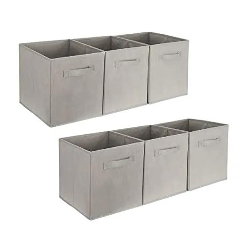 6-Pack Foldable Storage Bins Organiser Cube Boxes