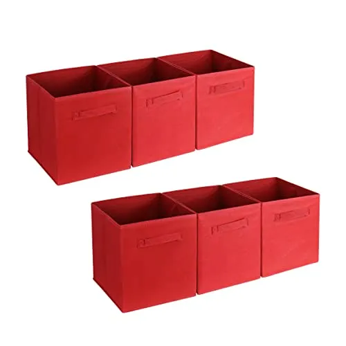 6-Pack Foldable Storage Bins Organiser Cube Boxes