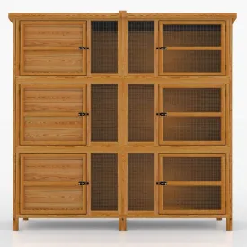 6ft Chartwell Three Tier Luxury Rabbit Hutch | Keep Your Rabbits Cosy & Warm On Separate Floors