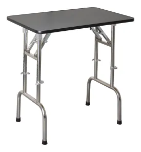 Aeolus Height-Adjustable Folding Grooming Table with Stainless Steel Legs