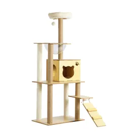 Alopet Cat Tree Trees Wooden Scratching Post Scratcher Tower Condo Pet Furniture