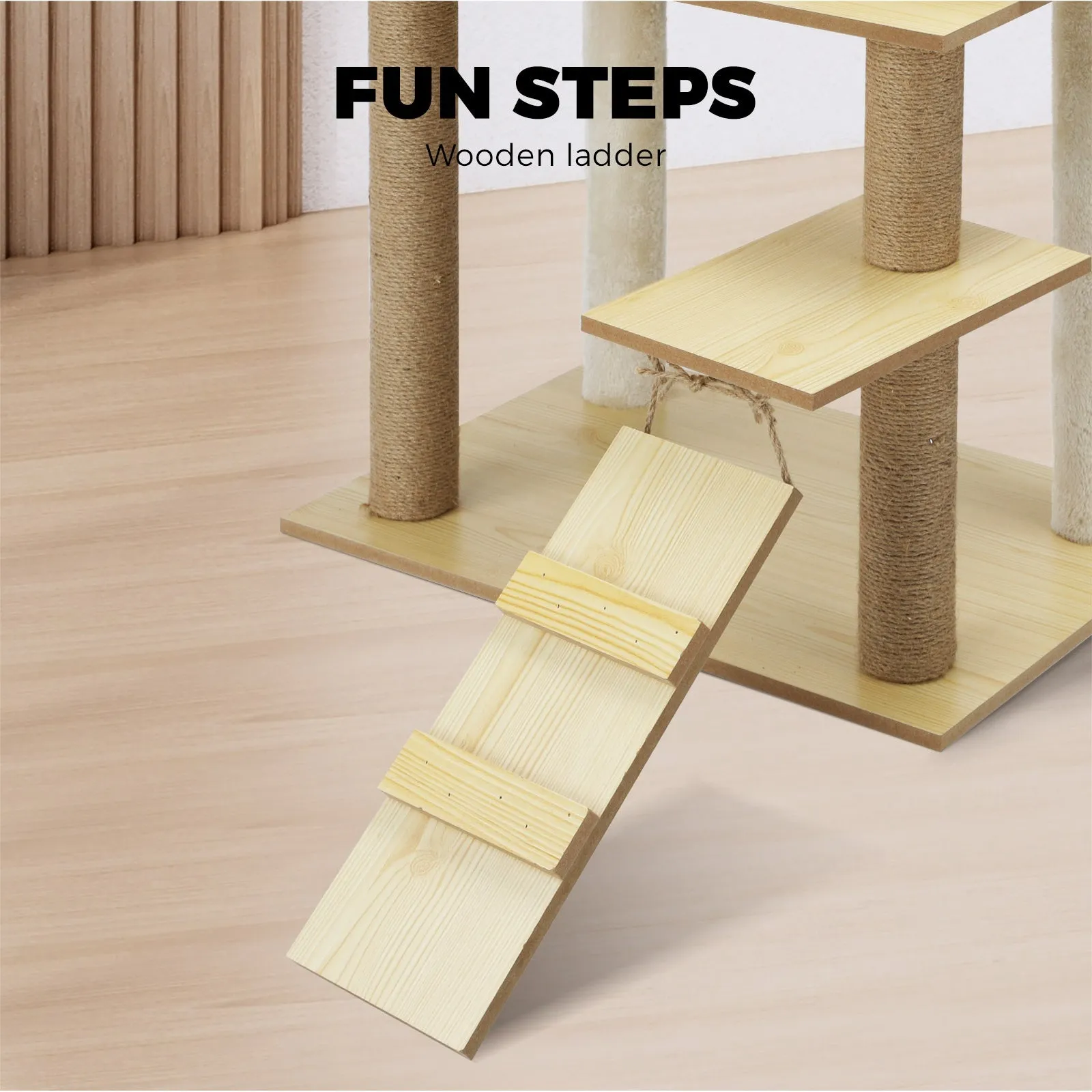 Alopet Cat Tree Trees Wooden Scratching Post Scratcher Tower Condo Pet Furniture