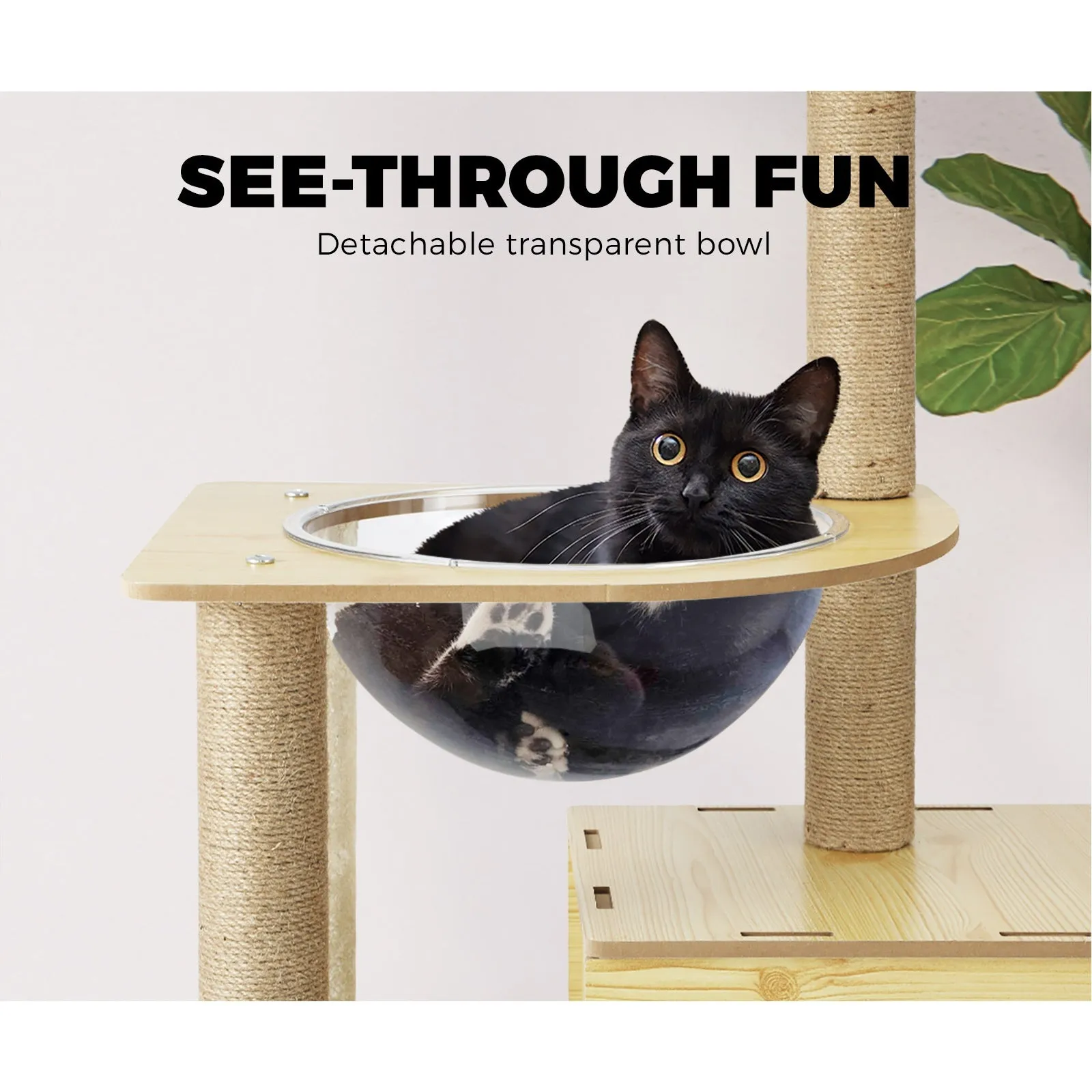 Alopet Cat Tree Trees Wooden Scratching Post Scratcher Tower Condo Pet Furniture