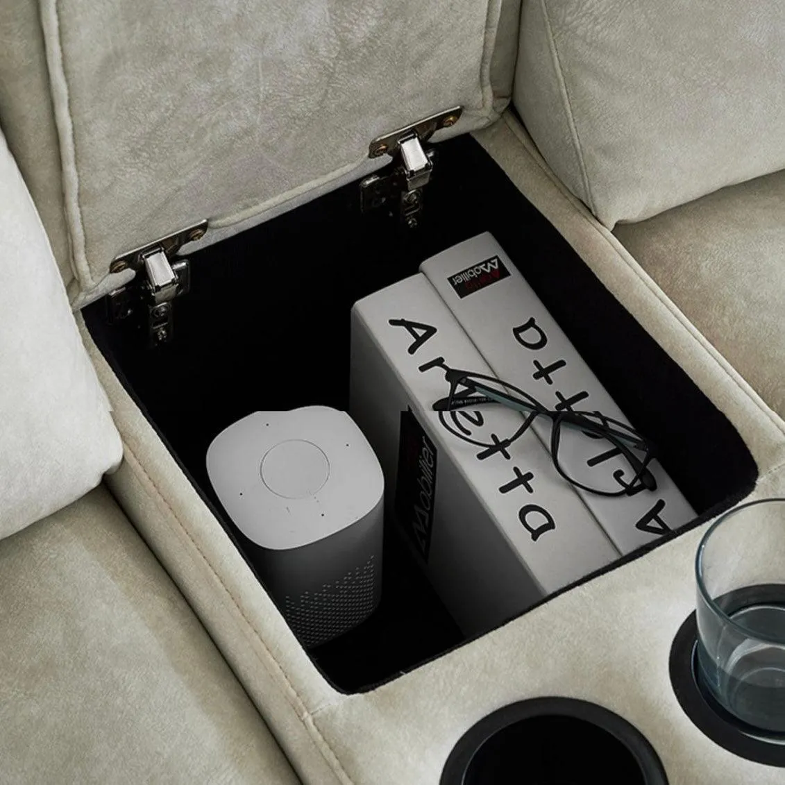 Ansel Velvet Electric Recliner Sofa