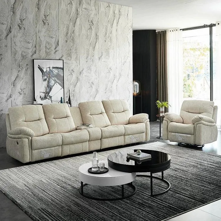Ansel Velvet Electric Recliner Sofa