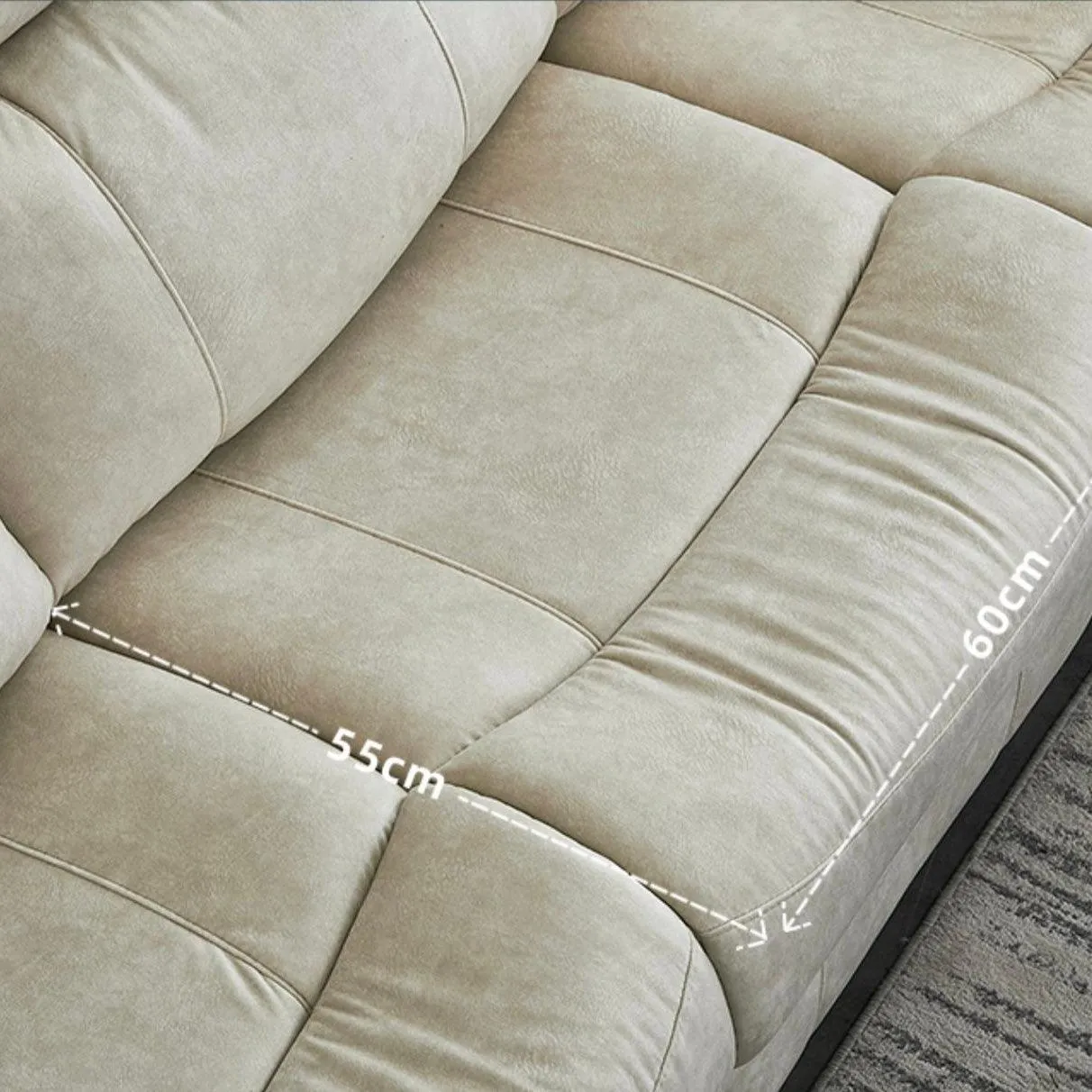 Ansel Velvet Electric Recliner Sofa