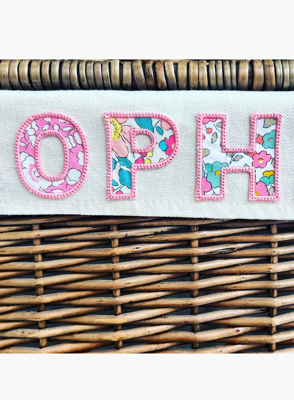 Bespoke Baskets Large Personalised Letters Toy Box in Betsy Floral