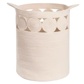 Bohemian Style Cotton Rope Storage Basket For Bedroom, Bathroom And Children'S Room (Beige)
