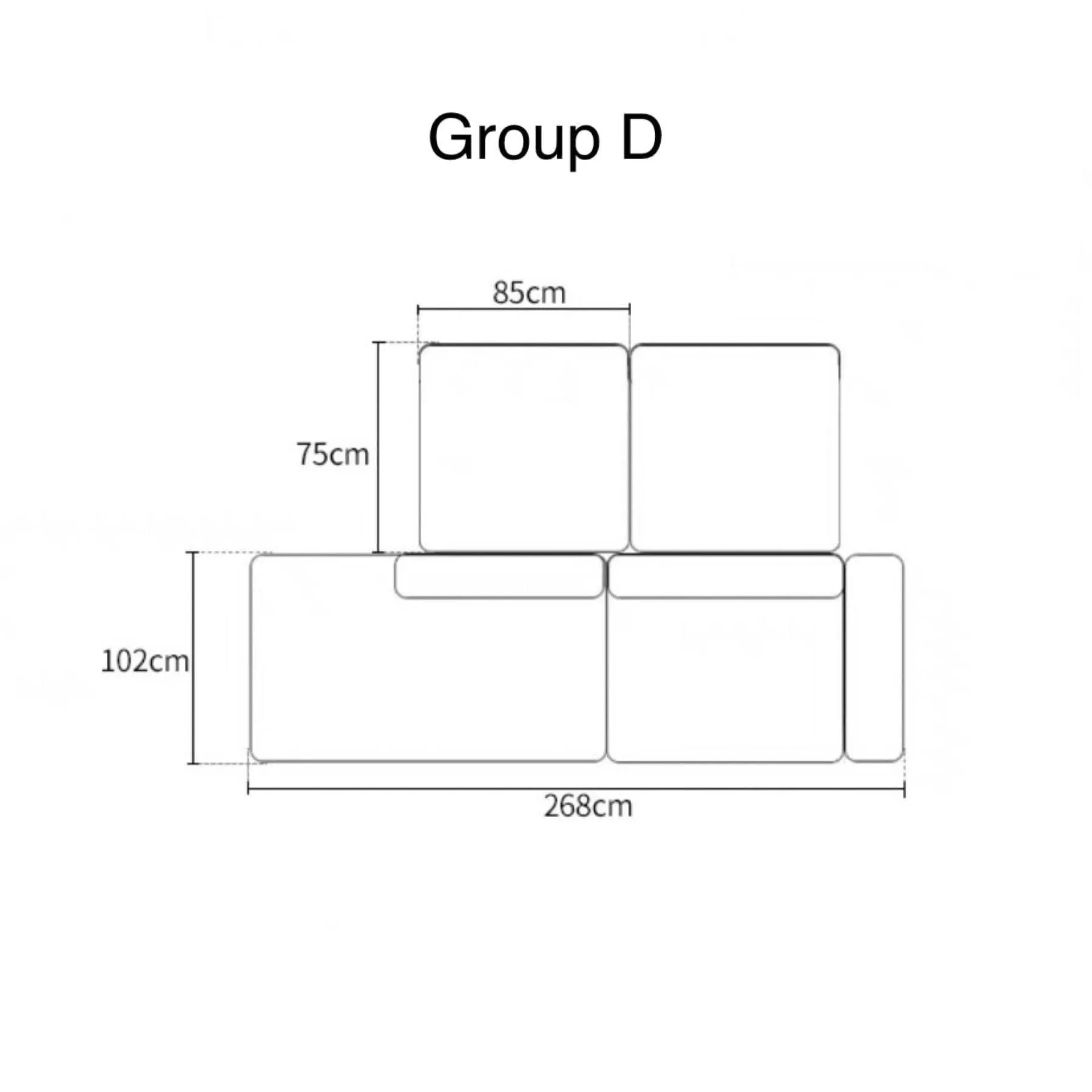 Caprice Sectional Island L-Shape Sofa