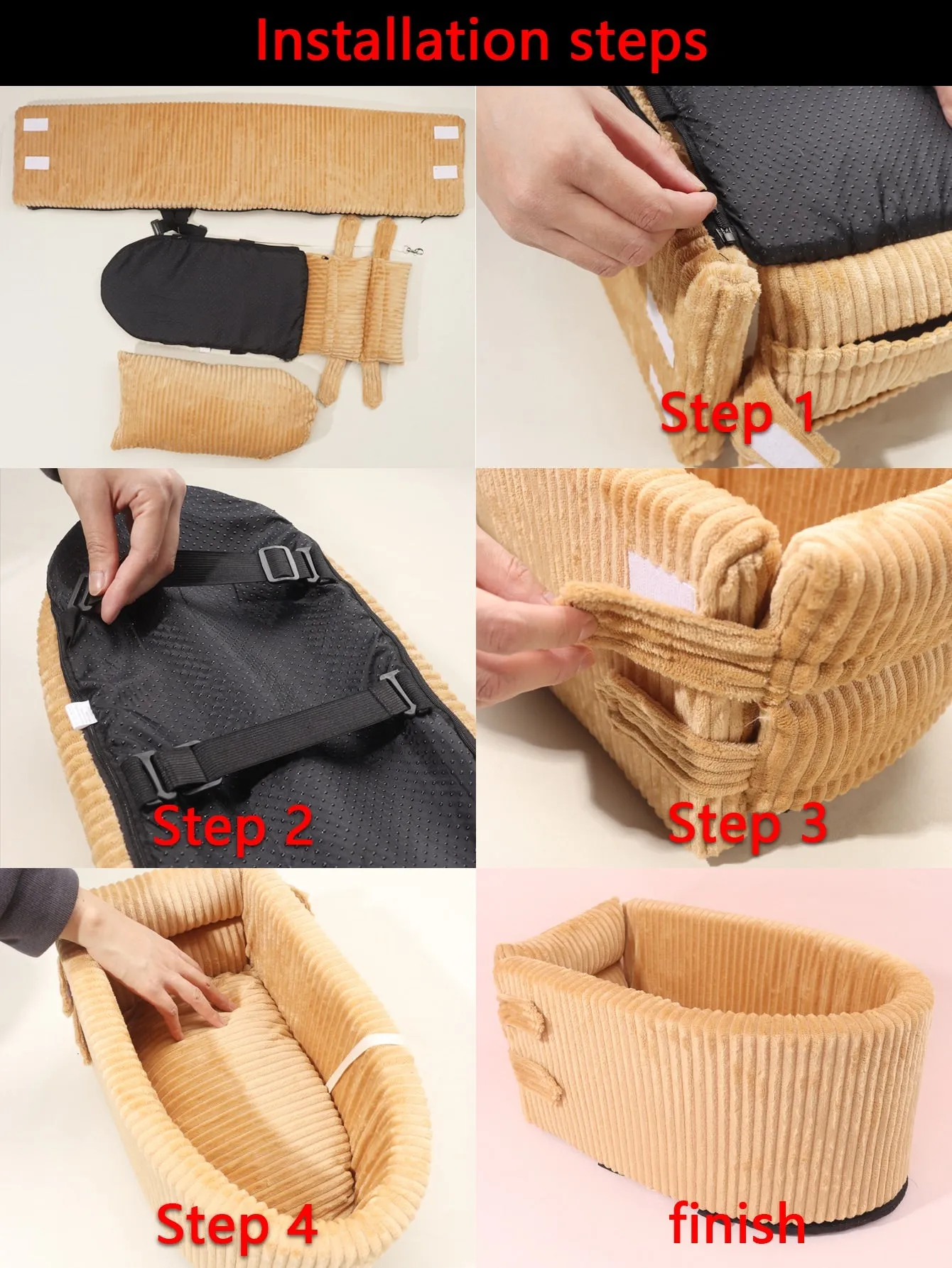 Car Seat For Small Pets With Armrest, Heightening Design, Suitable
