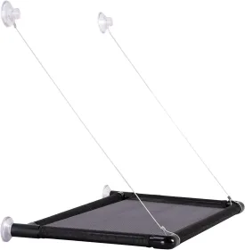 Cat Window Perch Cat Hammock Cat Window Bed Pipe Reinforcement 4 Screw Suction Cups Carry 30 Pound Space Saving Cat Window Seat Cat Window Perch for Indoor Cats Cat Perch Window