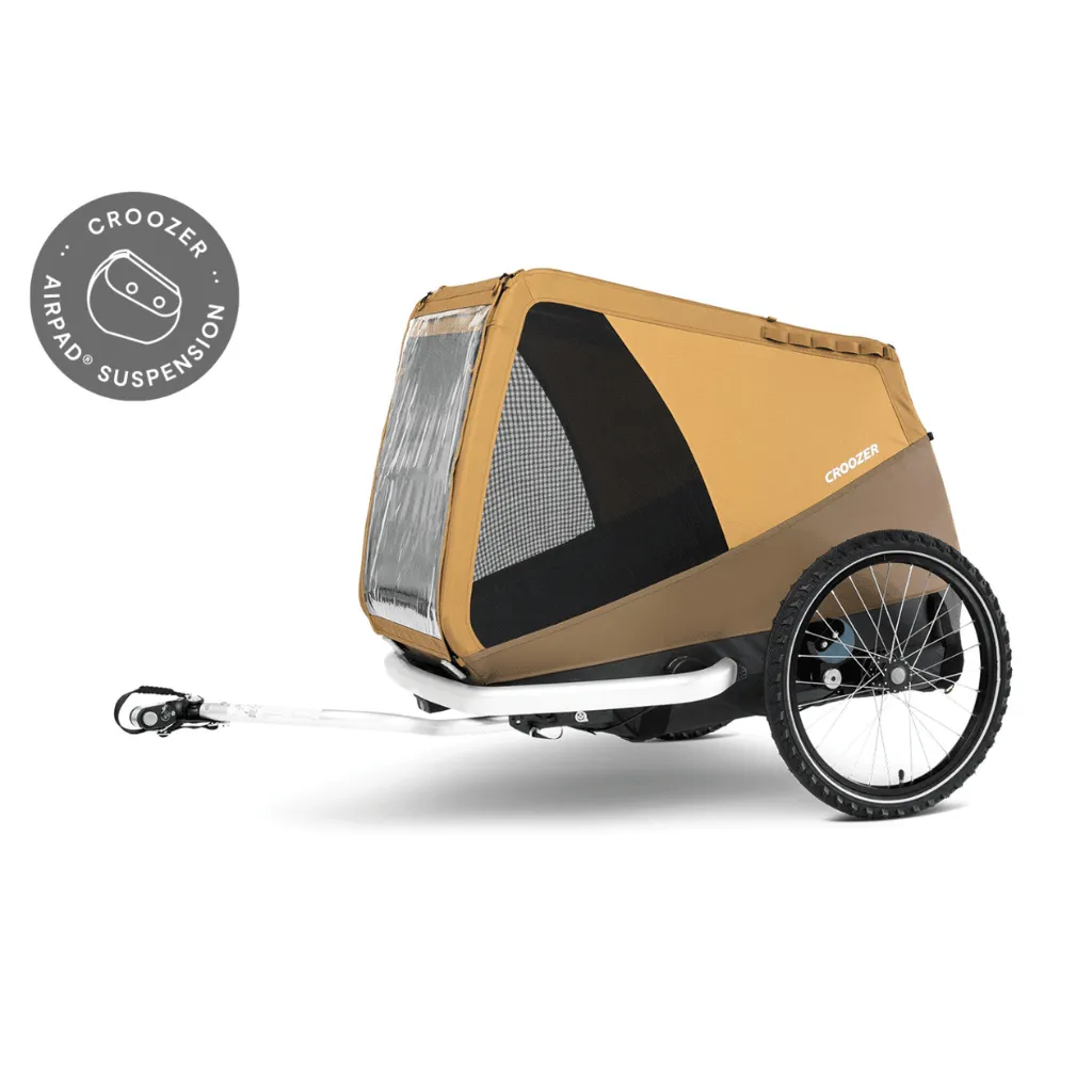 Croozer Mikke Dog Bike Trailer | Large | Dogs up to 45kg | Sundown Yellow