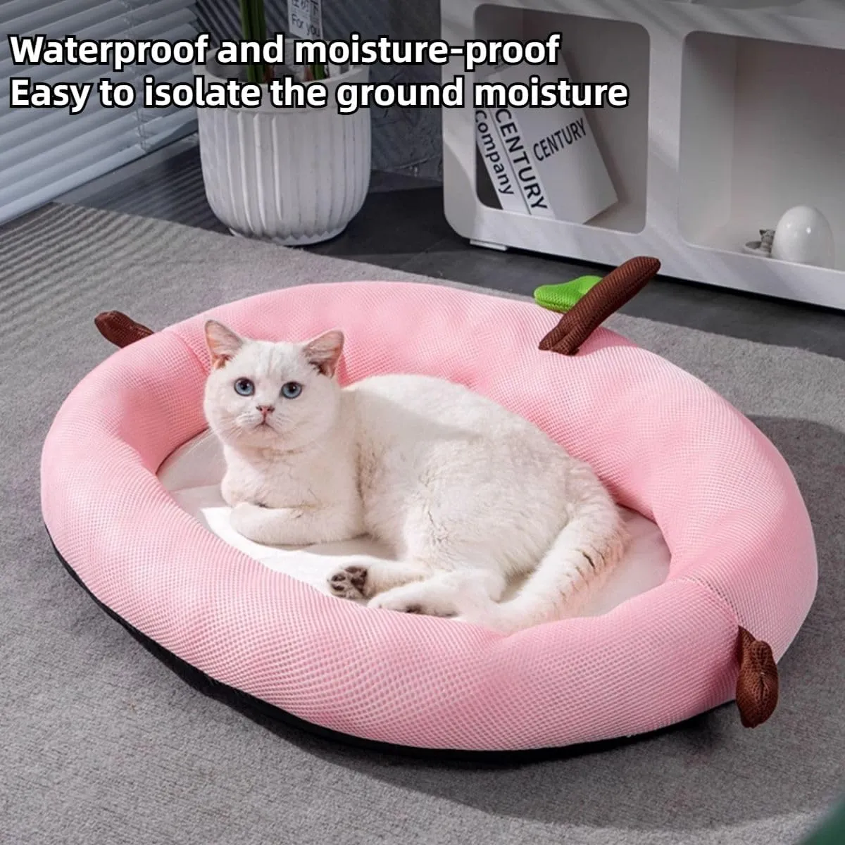 Cute Fruits Pet Cooling Summer Mat, Pet Straw Mat for Dogs Cats, Pet Breathable Comfort Mat Sleeping Pad for Dogs Cats Puppy Kitten (Orange,Small)