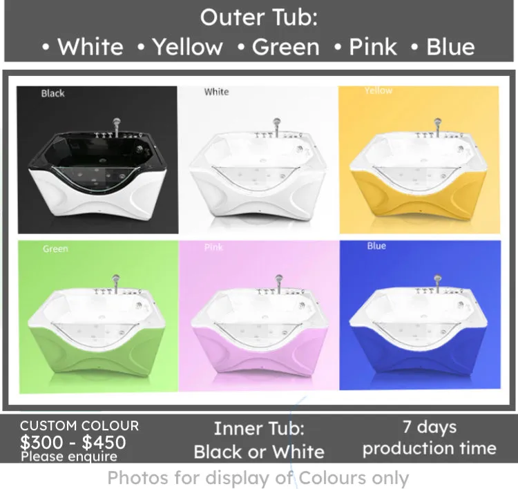 Dog Bath Tub Spa Hydrotherapy  - 130cm Deluxe Ozone incl many colours walk in entry