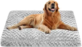 Dog Bed Washable Pet Bed,Dog Crate Bed Washable Cushion with Anti-Slip Bottom,Calming Anti-Anxiety Pet Bed with Non-Slip Bottom for Small&Medium&Large Dogs and Cat,Grey(XL)