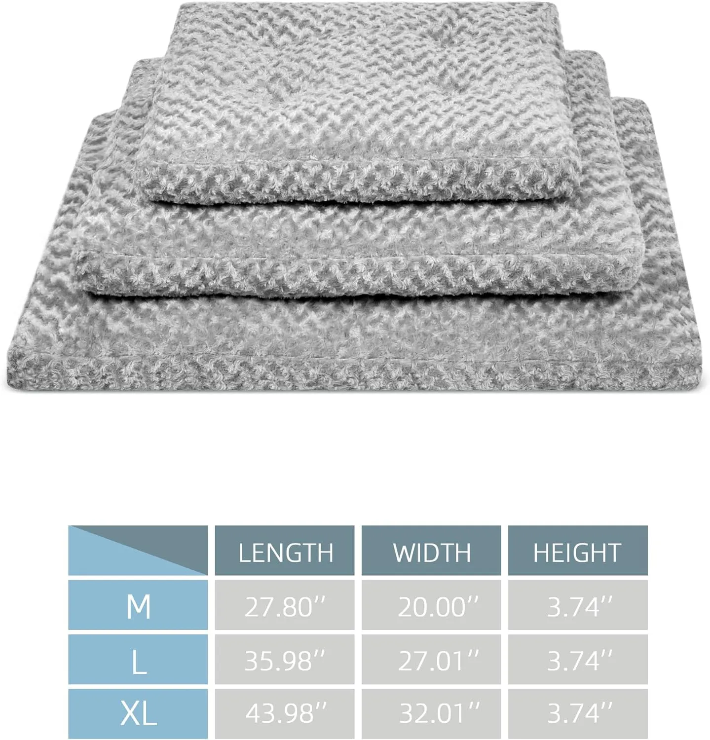 Dog Bed Washable Pet Bed,Dog Crate Bed Washable Cushion with Anti-Slip Bottom,Calming Anti-Anxiety Pet Bed with Non-Slip Bottom for Small&Medium&Large Dogs and Cat,Grey(XL)