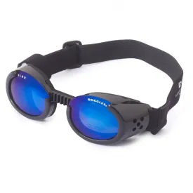 doggles - black frames with blue lens