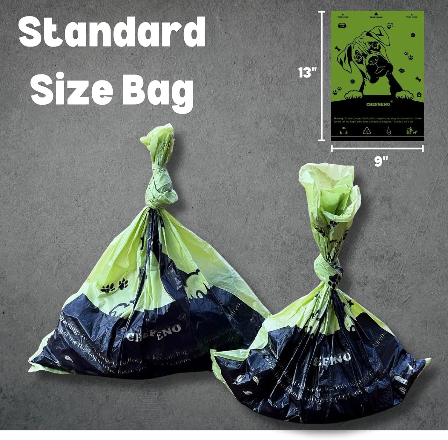 Doggy Poop Bags Biodegradable with Dispenser (1296 Bags) Eco-friendly Dog Waste Pickup Bags Landfill-friendly Refill Rolls Cat Waste Bags (Green, 72 Rolls, Unscented)