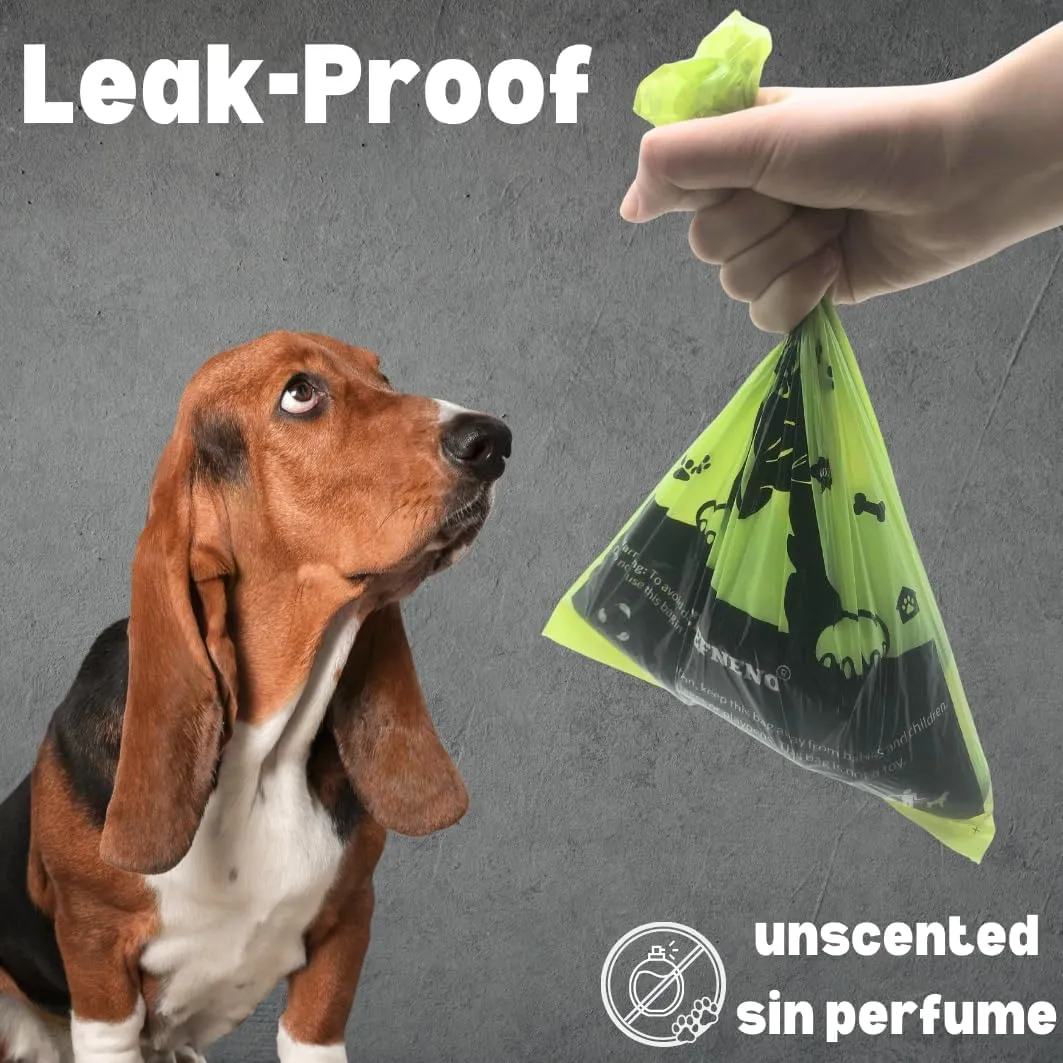 Doggy Poop Bags Biodegradable with Dispenser (1296 Bags) Eco-friendly Dog Waste Pickup Bags Landfill-friendly Refill Rolls Cat Waste Bags (Green, 72 Rolls, Unscented)