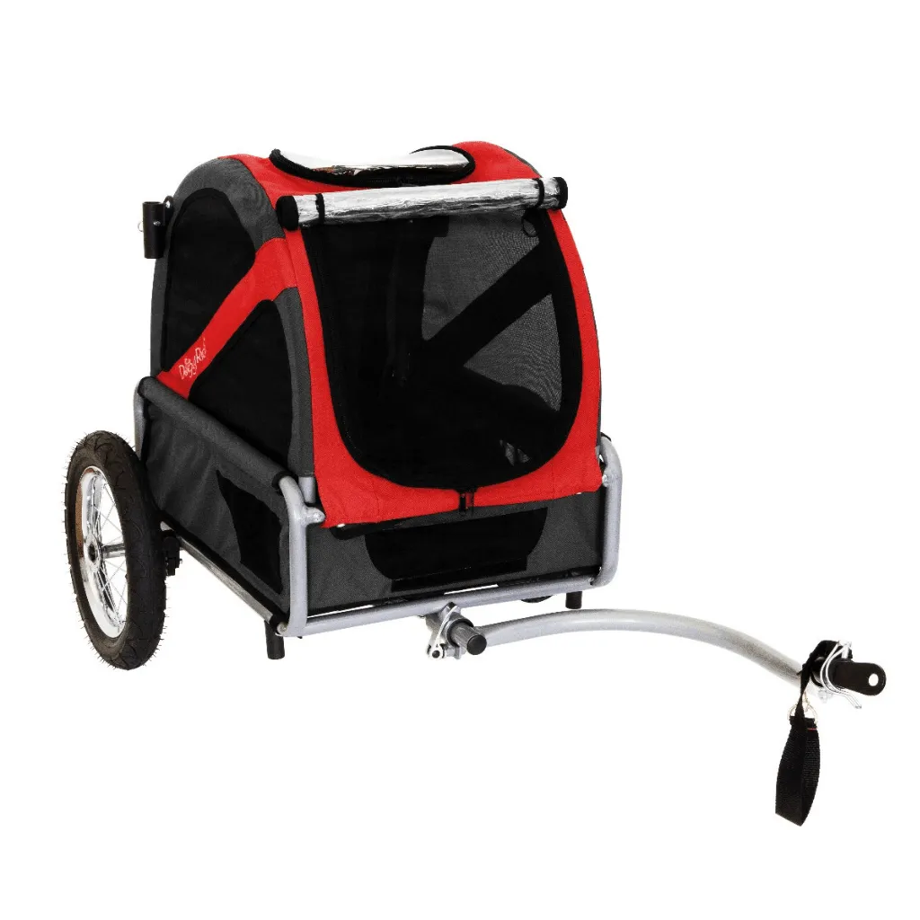 DoggyRide Mini 2020 Dog Bike Trailer | Red | Axle Coupling | Dutch Dog Design®