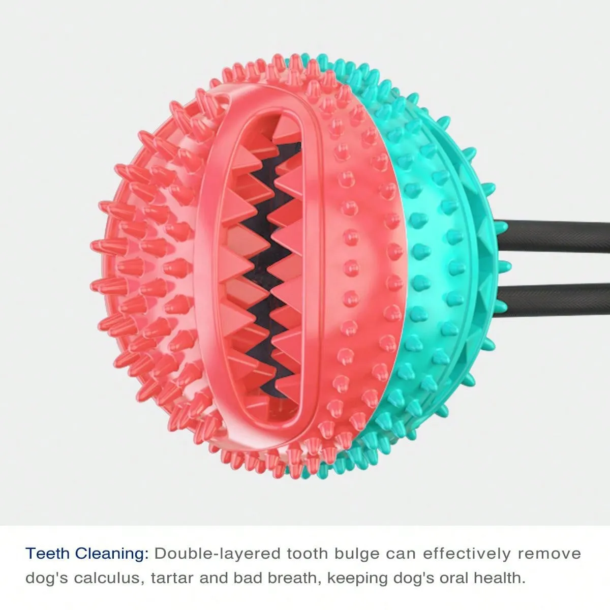 Dogs Pull Rope Chew Toy With Powerful Suction Cup,Pet Molar Teething Feeder