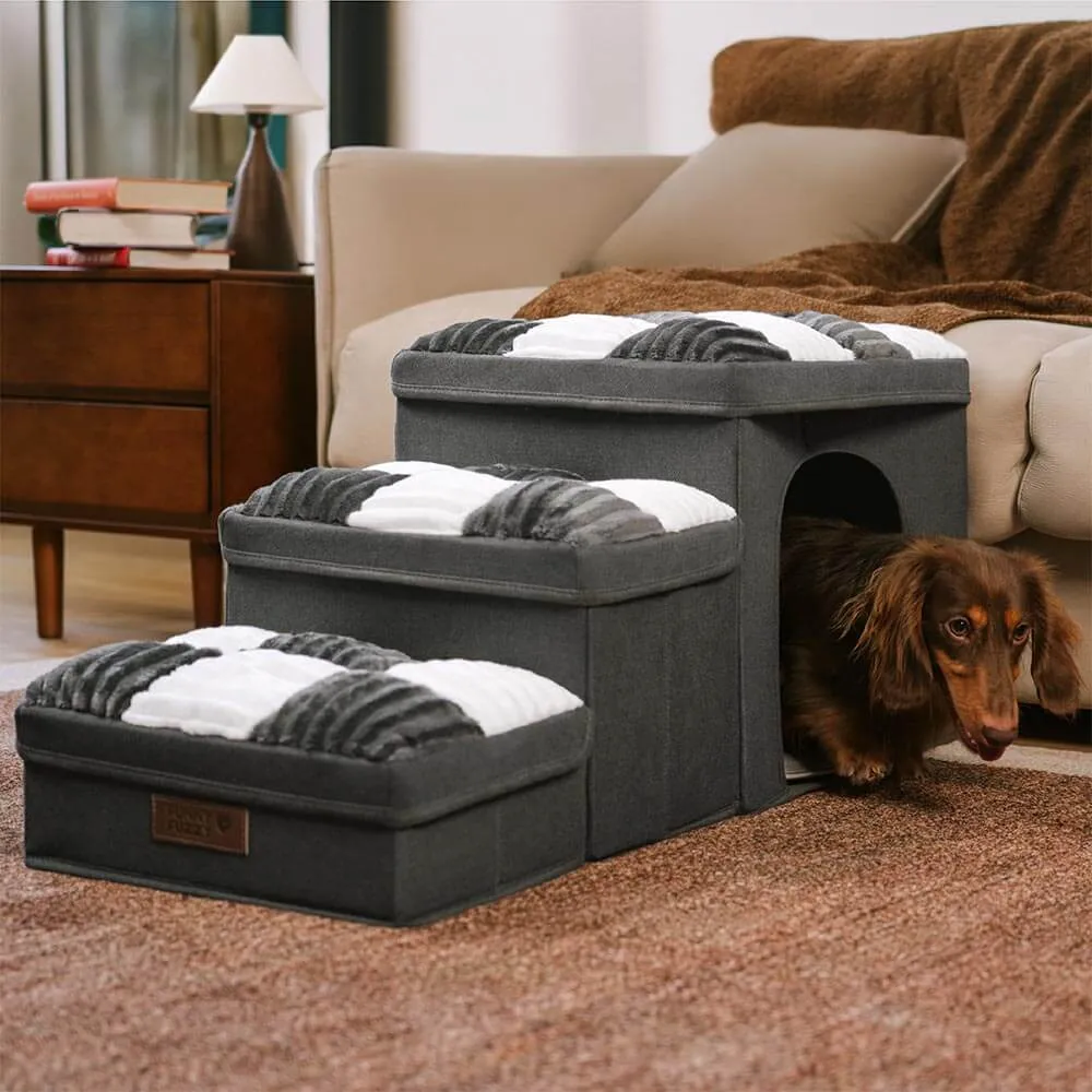 Fluffy Fuzzy Calming Dog Bed Sofa Protector Home Bundle 4pcs