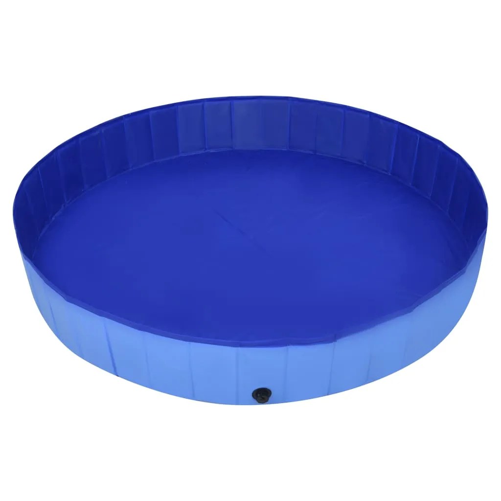 Foldable Dog Swimming Pool Blue 300x40 cm PVC