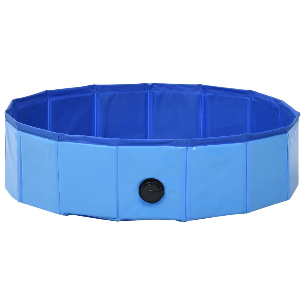 Foldable Dog Swimming Pool Blue 80x20 cm PVC
