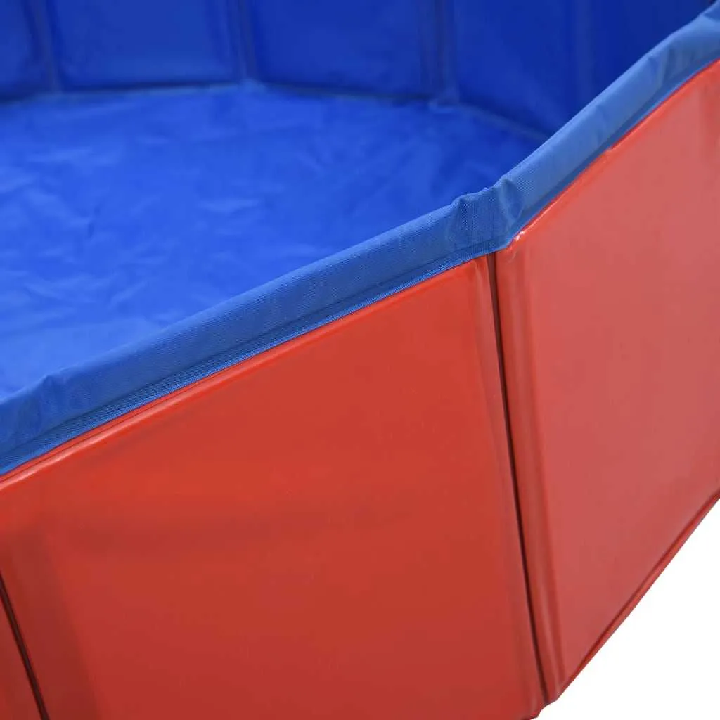 Foldable Dog Swimming Pool Red 120x30 cm PVC