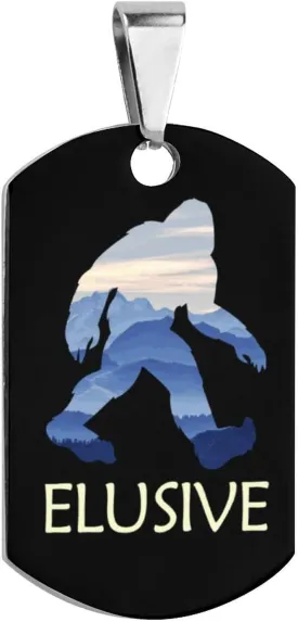 Funny Bigfoot Sasquatch Pet ID Tag Personalized Stainless Steel Dog Tags Funny Printed Cat Collar Tags Accessories