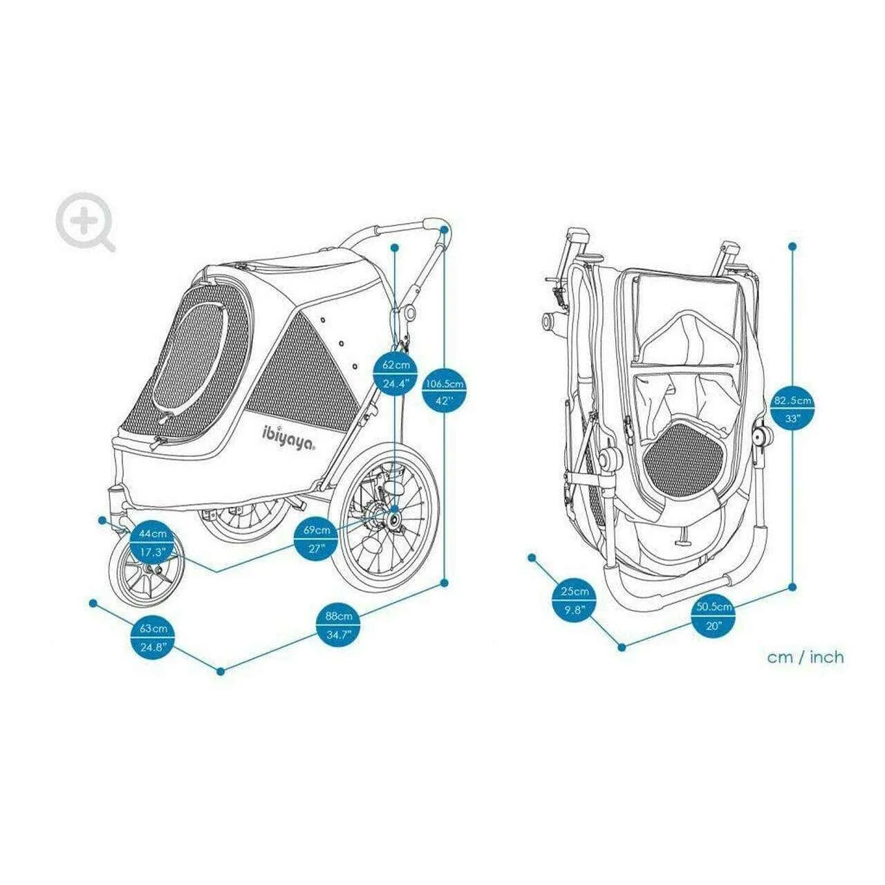 InnoPet Sporty Evolution V2.0 Dog Pram & Dog Bike Trailer with Free Rain Cover