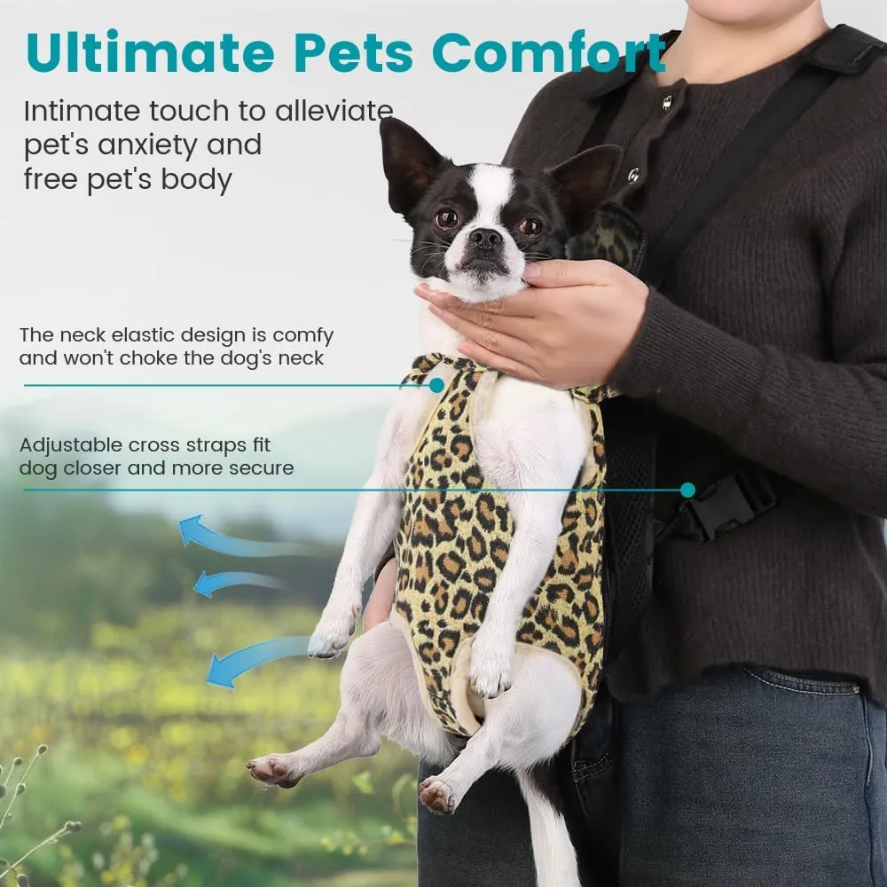Inspack Dog Cat Backpack Carrier, Dog Carrier Comfortable for Small Medium Dogs, Pet Dog Front Chest Carriers Backpacks, Puppy Carrier Sling Backpack, Holder Papoose for Baby Cat BodySmall Size