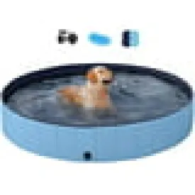 Intera Foldable Hard Plastic Extra Large Dog Pet Bath Swimming Pool Collapsible Dog Pet Pools Bathing Tub Paddling Pool for Large Pets Dogs Cats, Black/Blue/Gray/Red, XXL/XL/L/M