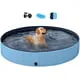 Intera Foldable Hard Plastic Extra Large Dog Pet Bath Swimming Pool Collapsible Dog Pet Pools Bathing Tub Paddling Pool for Large Pets Dogs Cats, Black/Blue/Gray/Red, XXL/XL/L/M