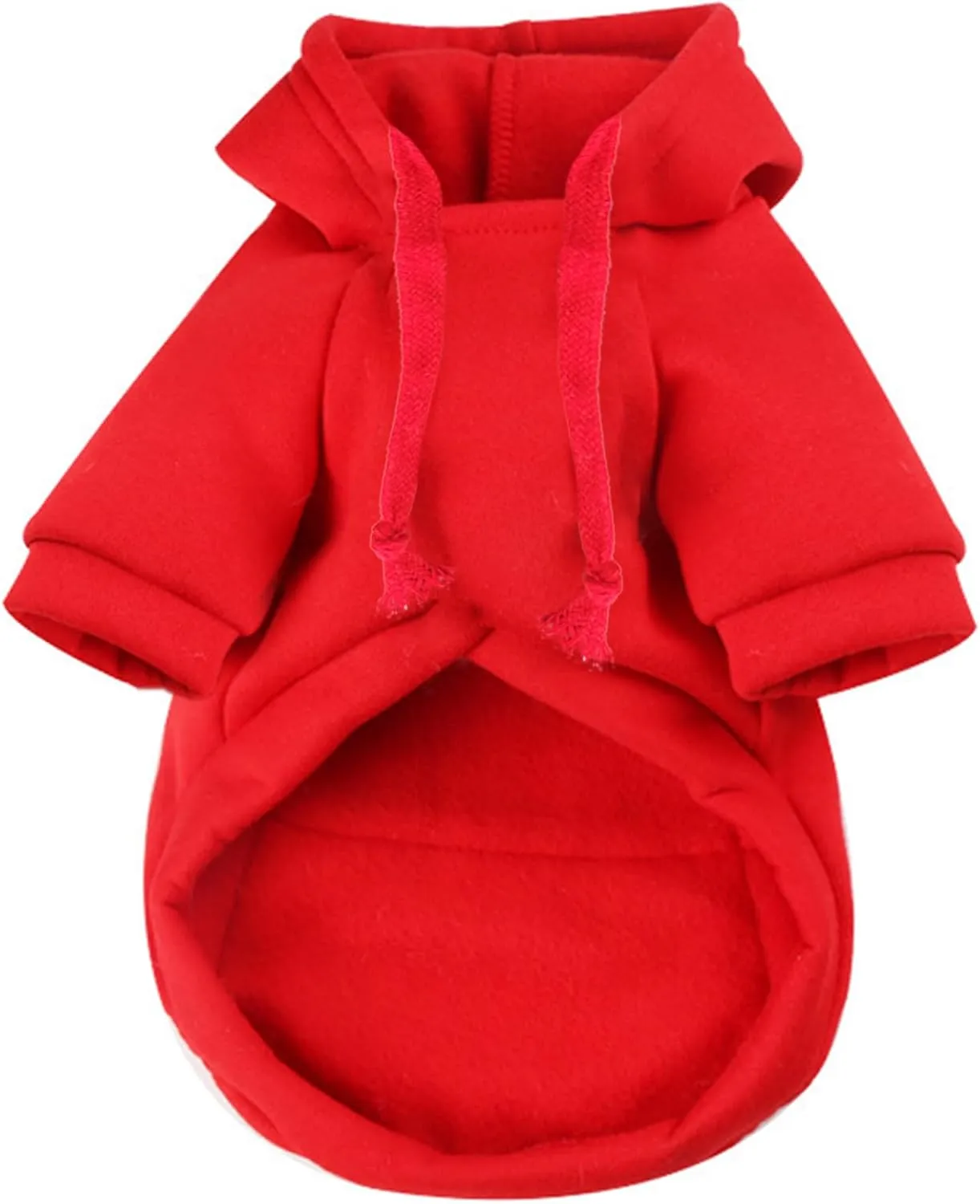 Jecikelon Pet Dog Cold Weather Coat with Pocket Winter Dog Hoodie Warm Puppy Clothes for Small Dogs Chihuahua Clothing (X-Small, Y02-Red)