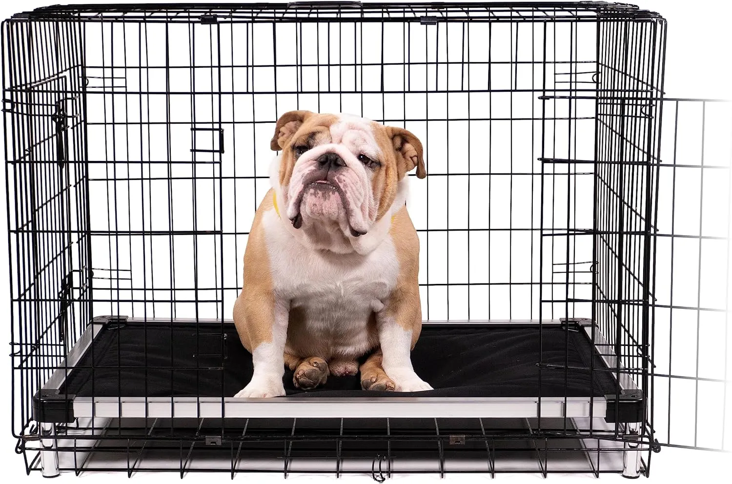 K9 Ballistics Chew Proof Armored Padded Dog Crate Bed, Virtually Indestructible, Legs Included (Blue Quartz, Small (29" L x 18" W x 4.5" H))