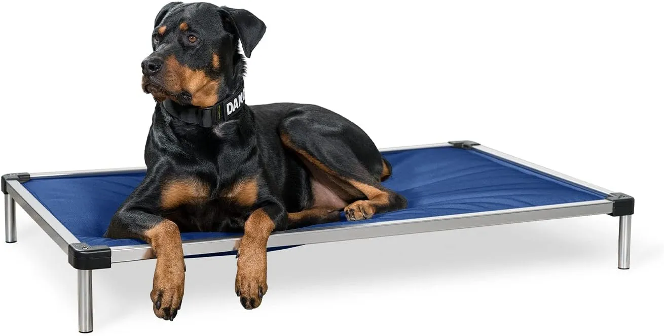 K9 Ballistics Chew Proof Armored Padded Dog Crate Bed, Virtually Indestructible, Legs Included (Blue Quartz, Small (29" L x 18" W x 4.5" H))