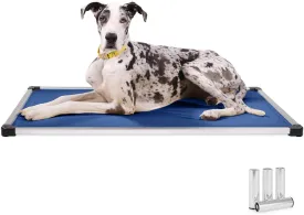 K9 Ballistics Chew Proof Armored Padded Dog Crate Bed, Virtually Indestructible, Legs Included (Blue Quartz, Small (29" L x 18" W x 4.5" H))
