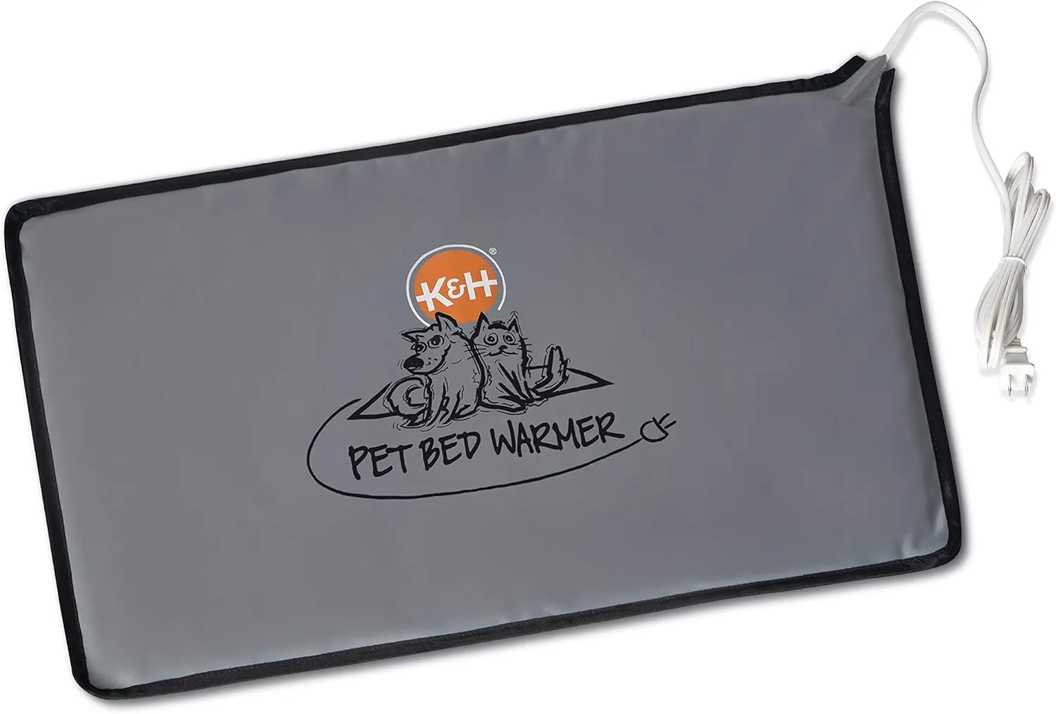 K&H Pet Products Pet Bed Warmer, Turn Any Pet Bed Into a Heated Cat or Dog Bed, Waterproof Indoor Heated Warming Pad Insert, Automatic Temperature, Safety Listed - Extra-Large 26.5 X 16.75in Gray