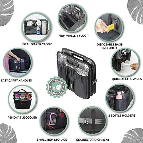 LALUKA Car Trunk Organizer Cooler and Lid Seat Belt Front and Back Bottle