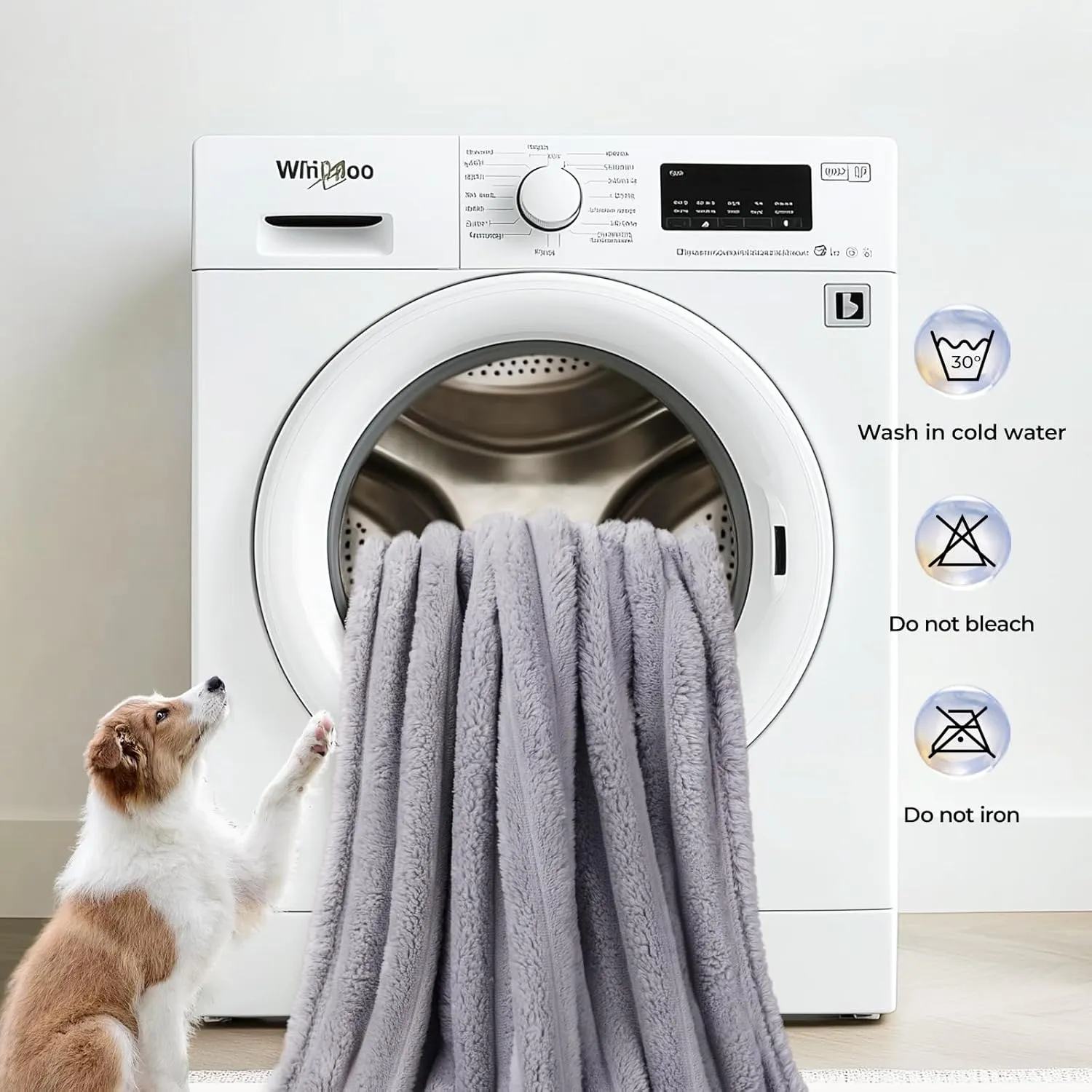 LINENLUX 1 Pack 3 Soft Dog Blanket Washable Warm Fleece Cat Blankets for Pet Puppy Fluffy Calming Flannel Grey Small